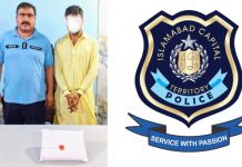 Islamabad (TNS) 16 accused arrested; drugs and weapons recovered