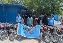 Islamabad (TNS) Shahzad Town police bust organized criminal gang, recover 10 bikes and valuables