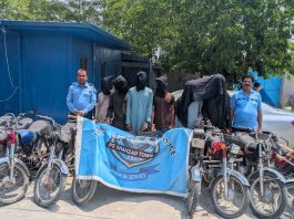 Islamabad (TNS) Shahzad Town police bust organized criminal gang, recover 10 bikes and valuables