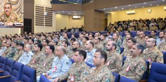 Rawalpindi (TNS) Field Marshal Syed Asim Munir, NI (M), HJ, Chief of Army Staff & Chief of Defence Forces visited National Defence University (NDU)
