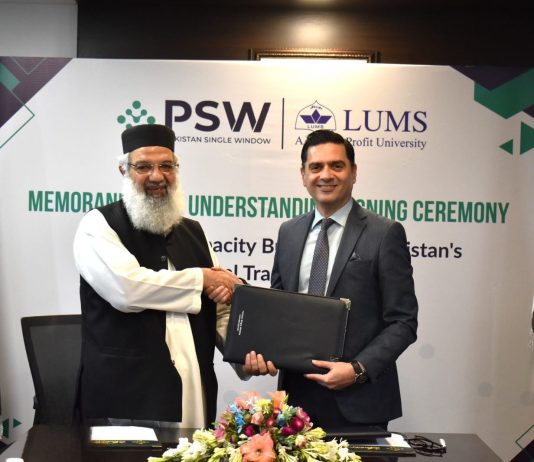 LAHORE (TNS) LUMS, PSW Sign MoU to Boost Trade Facilitation Capacity, Research
