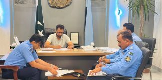 Islamabad (TNS) SSP Operations Qazi Ali Raza chairs key crime review meeting with Sawan Zone officers