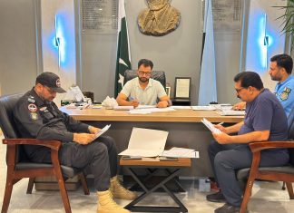 Islamabad (TNS) SSP Operations Islamabad Qazi Ali Raza Chairs Key Crime Review Meeting with City and Saddar Zone Officers