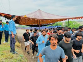 Islamabad (TNS) Senior police officers oversee Islamabad Police recruitment across test centers