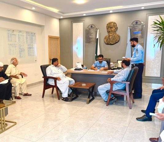 Islamabad (TNS) SSP Operations holds open court to resolve public grievances، the SSP Operations Qazi Ali Raza held an open court at his office under the open door policy to ensure the immediate redressal of citizens problems.
