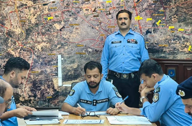 Islamabad (TNS) SSP Operations holds meeting with officers of Soan and Rural zones