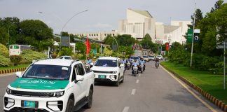 Islamabad (TNS) ITP holds flag march to express solidarity with Pakistan, Saudi Arabia and Türkiye joint defence agreement