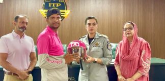 Islamabad (TNS) Traffic Police Holds Road Safety Awareness Workshop for Foodpanda Riders
