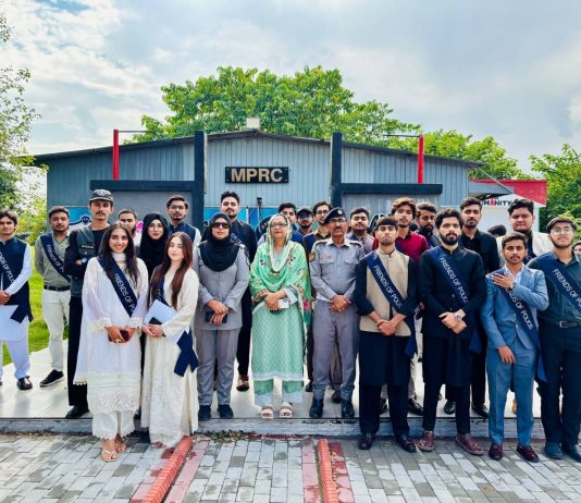 Islamabad (TNS) Friends of Police Programme Internship Concludes at Islamabad Traffic Police،CTO Islamabad Kainat Azhar Khan attends closing ceremony
