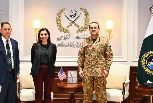 Rawalpindi (TNS) A delegation of the U.S. Afghanistan War Commission, led by its Co-Chairs Ms. Shamila N. Chaudhary and Dr. Colin F. Jackson, called on Field Marshal Syed Asim Munir, NI (M), HJ, Chief of Army Staff and Chief of Defence Forces (COAS & CDF), at General Headquarters (GHQ), Rawalpindi.