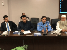 Islamabad (TNS) Federal Minister of State for Interior Talal Chaudhry, Inspector General of Islamabad Captain (R) Muhammad Sohail Chaudhry, and the Chief Commissioner of Islamabad held a meeting with the elders and prominent citizens of Tarnol.