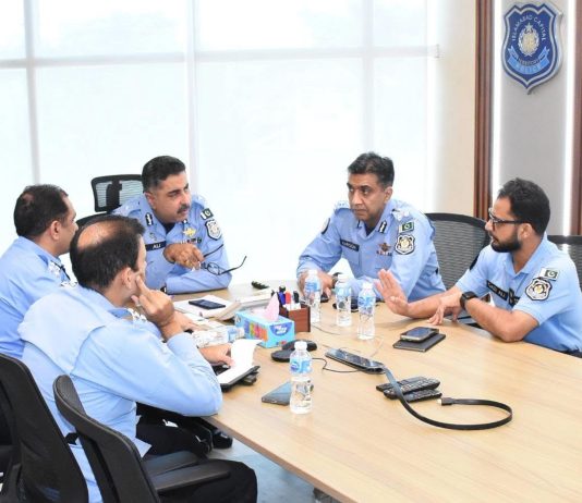 Islamabad (TNS) IGP Reviews Law and Order, Traffic Management, Security and Safe City Upgradation