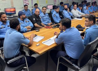 Islamabad (TNS) SSP Operations Chairs Meeting to Strengthen Field Policing, Crime Prevention and Public Safety۔According to the details, Senior Superintendent of Police (SSP) Operations Islamabad Qazi Ali Raza chaired a meeting to review the law and order situation in the city and the ongoing crackdown against drug dealers and other criminal elements.