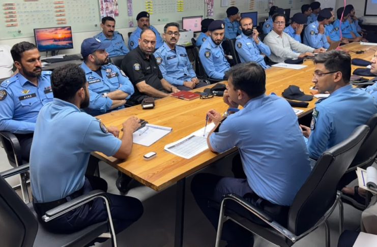 Islamabad (TNS) SSP Operations Chairs Meeting to Strengthen Field Policing, Crime Prevention and Public Safety۔According to the details, Senior Superintendent of Police (SSP) Operations Islamabad Qazi Ali Raza chaired a meeting to review the law and order situation in the city and the ongoing crackdown against drug dealers and other criminal elements.