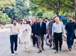 ISLAMABAD (TNS) Chairman CDA visits Diplomatic Enclave to Reviews Progress on development and Uplifting Works