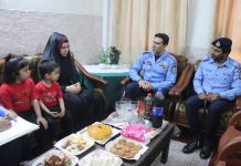 Islamabad (TNS) IGP Visits Martyrs’ and Ghazi Officials’s Families and Police Lines