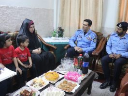 Islamabad (TNS) IGP Visits Martyrs’ and Ghazi Officials’s Families and Police Lines