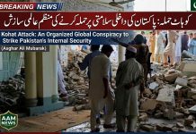 Kohat (TNS) Kohat Attack An Organized Global Conspiracy to Strike Pakistan’s Internal Security