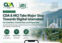 ISLAMABAD (TNS) CDA & MCI Take Major Step Towards Digital Islamabad