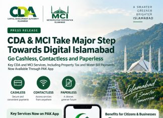 ISLAMABAD (TNS) CDA & MCI Take Major Step Towards Digital Islamabad