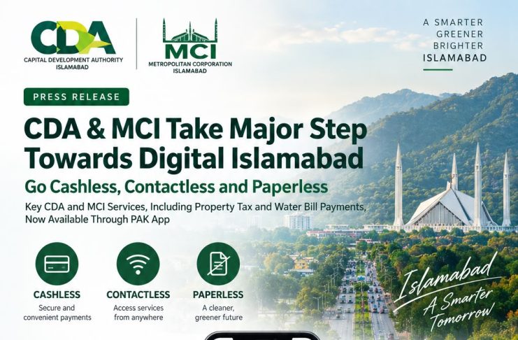 ISLAMABAD (TNS) CDA & MCI Take Major Step Towards Digital Islamabad