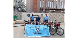 Islamabad (TNS) Police Crack Down on Motorcycle Theft Gangs, Arrest 10 accused
