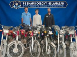 Islamabad (TNS) Two Members of “Sheru Gang” Involved in Motorcycle Theft Arrested; Six Stolen Motorcycles Recovered