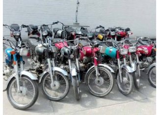 Islamabad (TNS) Incidents of robbery, theft, car theft and motorcycle theft, three motorcycles from the areas of Thana Sangjani